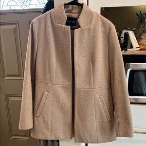 Women's Beige Herringbone Blazer